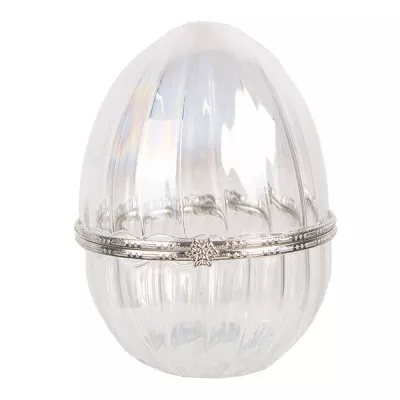 Clayre & Eef Vorratsglas Ei Ø 8x10 cm Transparant Glas