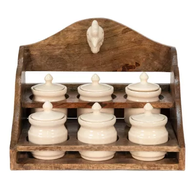 Clayre & Eef Vorratsglas Huhn 28x17x23 cm Braun