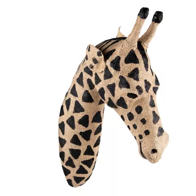 Clayre & Eef Wanddekoration Giraffe 82 cm Braun Schwarz Papier Metall Wohnaccessoires