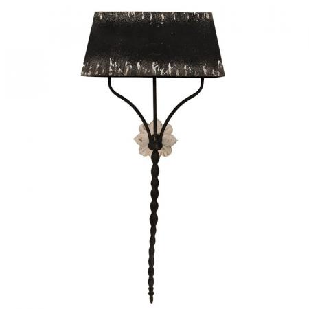 Clayre & Eef Wandleuchte 124 cm Schwarz Eisen Wandlampe