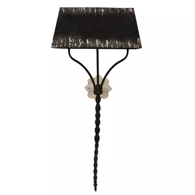 Clayre & Eef Wandleuchte 124 cm Schwarz Eisen Wandlampe