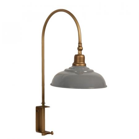 Clayre & Eef Wandleuchte 33x21x48 cm Grau Goldfarbig Eisen Wandlampe