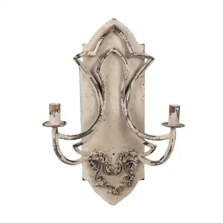 Clayre & Eef Wandleuchte 41x17x60 cm Beige Eisen Wandlampe