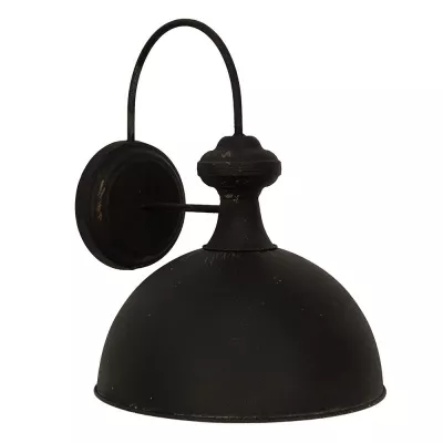 Clayre & Eef Wandleuchte 44x35x44 cm Schwarz Eisen Wandlampe