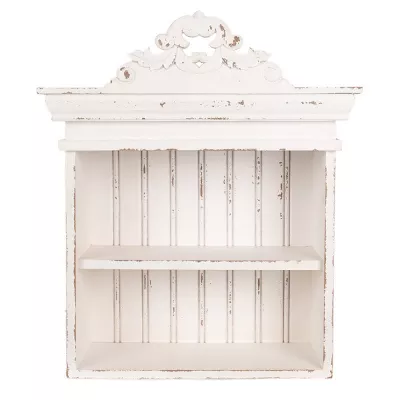 Clayre & Eef Wandregal 51x20x60 cm Weiß Holzprodukt Küchenregal