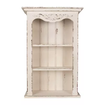Clayre & Eef Wandregal 51x20x77 cm Weiß Holzprodukt Küchenregal