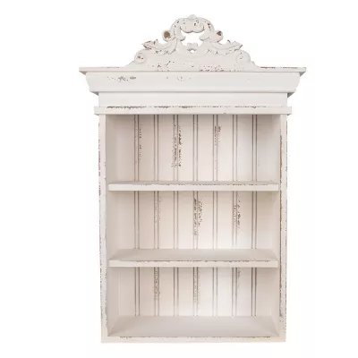 Clayre & Eef Wandregal 51x20x77 cm Weiß Holzprodukt Küchenregal