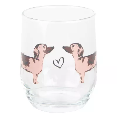 Clayre & Eef Wasserglas 260 ml Glas Hunde