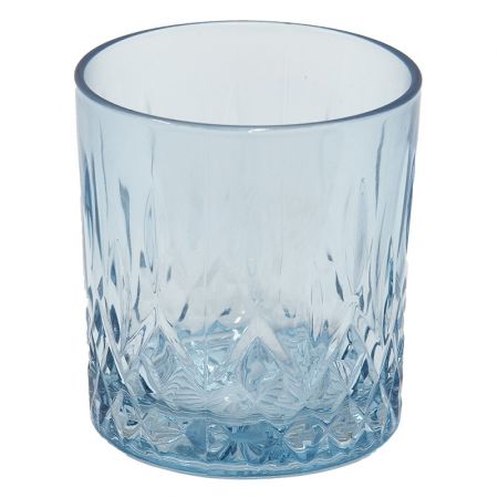 Clayre & Eef Wasserglas 300 ml Blau Glas