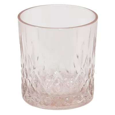 Clayre & Eef Wasserglas 300 ml Rosa Glas