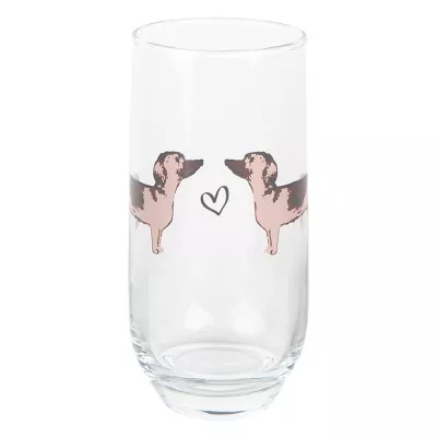 Clayre & Eef Wasserglas 380 ml Glas Hunde