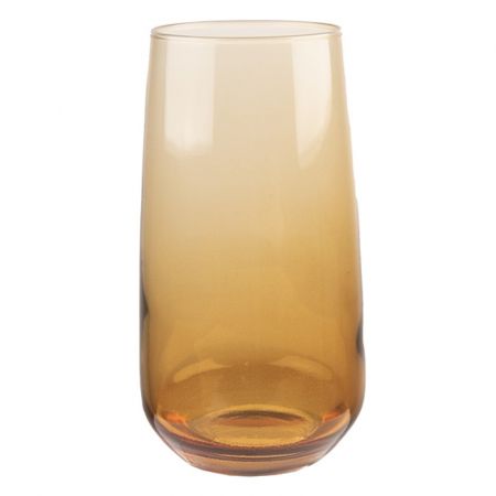 Clayre & Eef Wasserglas 430 ml Braun Glas Trinkbecher