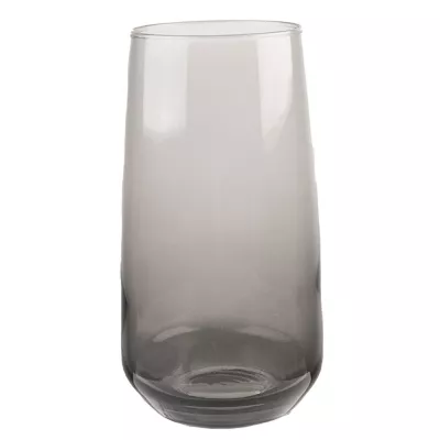 Clayre & Eef Wasserglas 430 ml Grau Glas Trinkbecher
