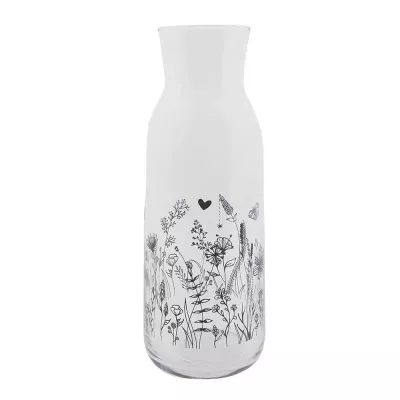 Clayre & Eef Wasserkrug 1000 ml Glas Blumen