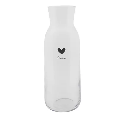 Clayre & Eef Wasserkrug 1000 ml Glas Herzen