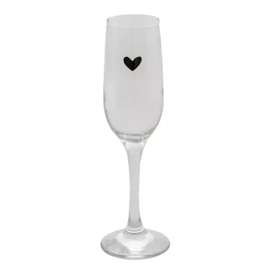 Clayre & Eef Weinglas 200 ml Glas Herzen Rund Champagne Glas