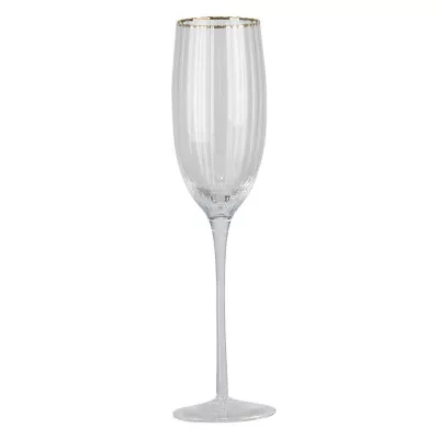 Clayre & Eef Weinglas 250 ml Glas Rund Champagne Glas