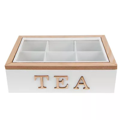 Clayre & Eef Wohnaccessoires 23x17x8 cm Weiß Braun