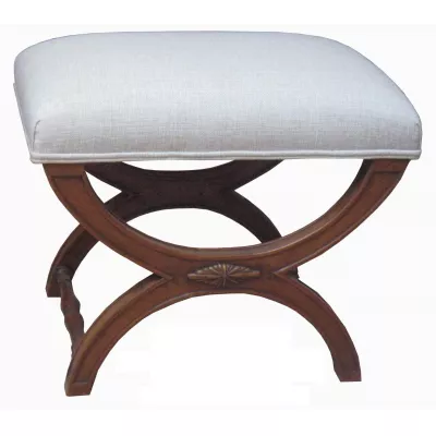 Hocker massives Mahagoniholz Frankreich "Restauration"