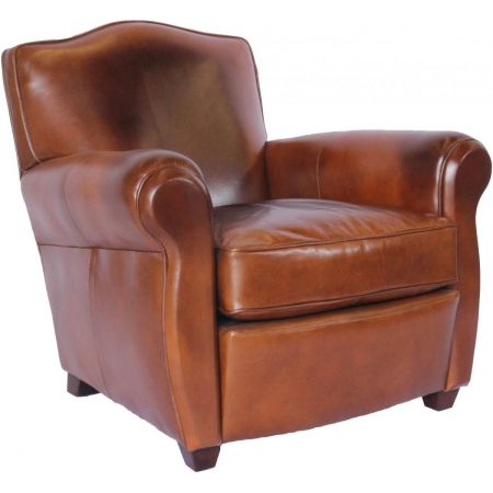 "Ferdinand" Clubsessel  Vintage Leder braun
