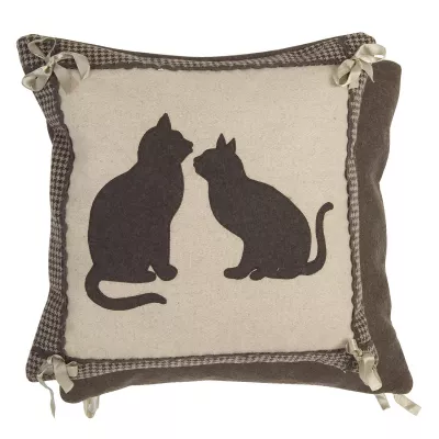 Clayre & Eef Kissenbezug 2 Katzen 40 x 40 cm