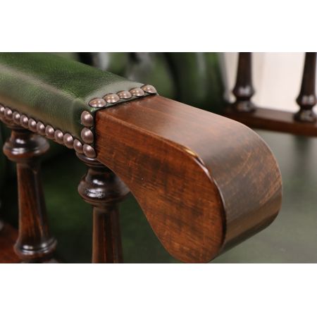 "Acolswivel" Chesterfield Drehstuhl, in Birch Antique Green, sofort lieferbar