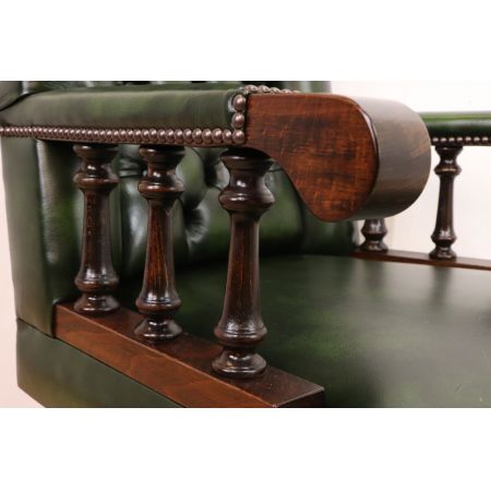 "Acolswivel" Chesterfield Drehstuhl, in Birch Antique Green, sofort lieferbar