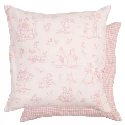 Clayre & Eef Kissen "Kinder" rosa 50*50cm
