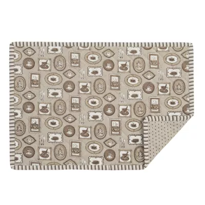 Clayre & Eef Schöne Retro Platzdecke Coffee Time (6er Set)