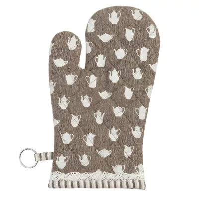 Clayre & Eef Ofenhandschuh Coffee Time mit Kannenmotiv