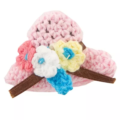 Clayre & Eef Magnet mit rosa Hut aus Stoff