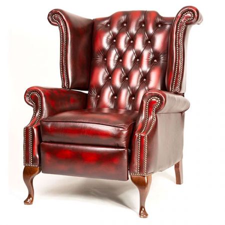 Chesterfield Scrollwing Chair Recliner "Lazy Chair"