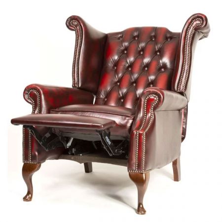 Chesterfield Scrollwing Chair Recliner "Lazy Chair"