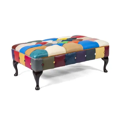 "XXL-Stool" Chesterfield Hocker