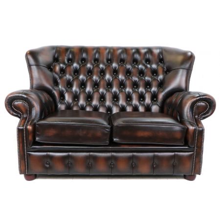 Chesterfield Ledersofa "Kelso" 2-Sitzer