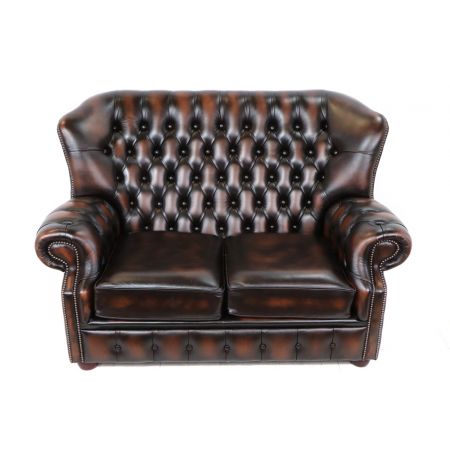 Chesterfield Ledersofa "Kelso" 2-Sitzer