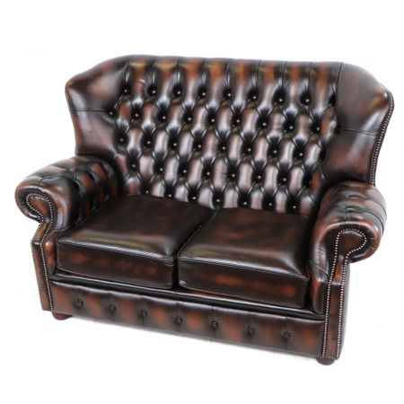 Chesterfield Ledersofa "Kelso" 2-Sitzer