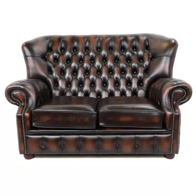 Chesterfield Ledersofa "Kelso" 2-Sitzer