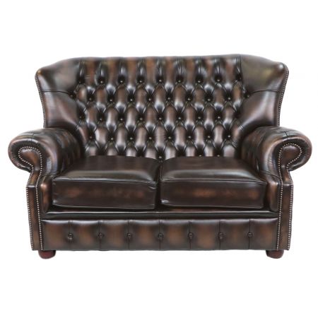 Chesterfield Sofa "Kelso" Zweisitzer in Birch Antique Brown