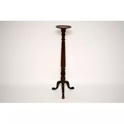 Antiker Mahagoni Torchere Ständer