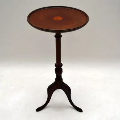 Antiker Edwardian eingelegter Mahagoni Wein Tisch
