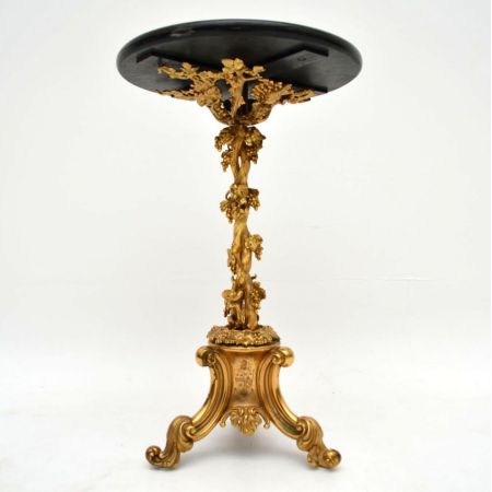 Antiker Muster Marmor vergoldeter Bronze Tisch - Elkington & Co