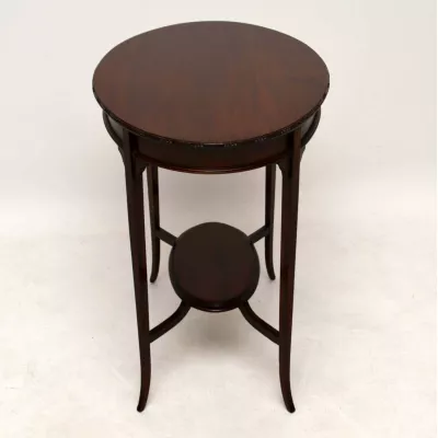 Edler Antiker Edwardian Mahagoni Beistelltisch