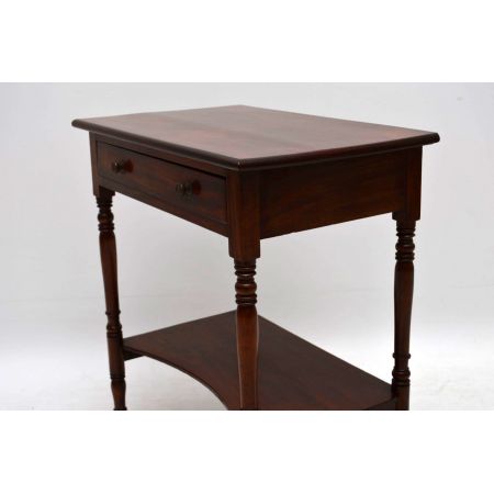 Antiker viktorianischer Mahagoni Beistelltisch/Nachttisch