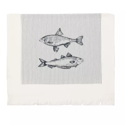 Clayre & Eef Boat and Fish Handtuch Gästehandtuch Gästetuch ca. 40 x 60 cm