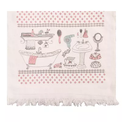 Clayre & Eef Gästehandtuch Badewanne Waschbecken ca. 40 x 60 cm