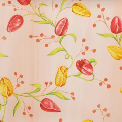 Clayre & Eef ---- Tulpen ---- Wachstuch --- Tischtuch --- Tischdecke --- 140 x 200 cm