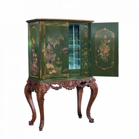 Chinoserie Barschrank "Dam Qu" mit Beleuchtung