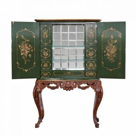 Chinoserie Barschrank "Dam Qu" mit Beleuchtung