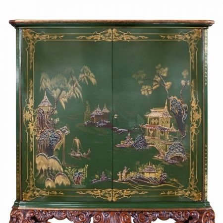 Chinoserie Barschrank "Dam Qu" mit Beleuchtung